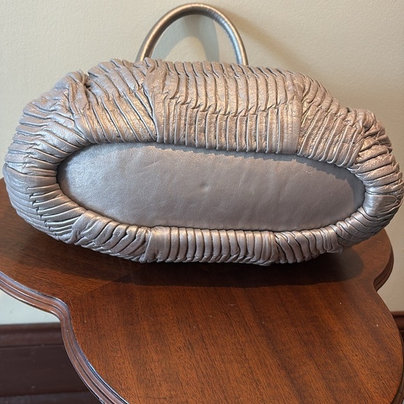 Coach Madison Sophia leather gathered silver gray Satchel shoulder bag 18620 - Picture 8 of 12